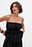 Plisseret bandeau-top med smock