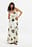 bedrucktes Satin-Maxi-Unterkleid