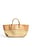 Strohtasche mit PU-Detail