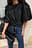 Jacquard-Bluse mit Puffärmeln
