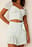 Recycled Tie Detail Frill Mini Skirt