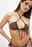 Top de bikini de triángulo con nudo invertido