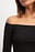 Rib Bare Cropped Shoulder Top