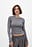 Ribbed Knitted Round Neck Top