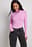 Gerippter Pullover mit langen Ärmeln und Rollkragen