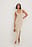 Geripptes Maxikleid mit Seitenschlitz