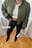 Geribbelde broek met split
