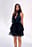 Rose Detail Ruffle Mini Dress