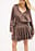 Ruched Waist Mini Shirt Dress