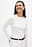Round Neck Rib Long Sleeve Top