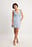 Ruffle Shoulder Chiffon Mini Dress