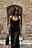 Satin Ruffle Shoulder Maxi Dress