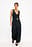 Satin-Maxikleid mit Rundhalsausschnitt
