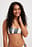 Skinnende bikinitop med ren benudskæring