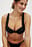 Shiny Wide Strap Draped Bikini Bra