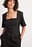 Bluse mit kurzen Ärmeln und eckigem Ausschnitt