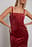 Samt-Minikleid mit details am Rock