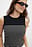 Ärmelloses gestreiftes Stricktop