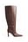 Slim Toe Leather Knee High Boots