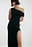 Slip Shoulder High Slit Dress