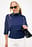 Soft Line jerseytop med tragtformet hals