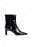 Squared Toe Leather Ankle Boots