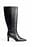 Squared Toe Leather Knee High Boots