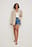 Elastiske denimshorts