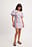 Gestreiftes Minikleid mit Schnürdetail