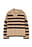 Strikket sweater med rullekrave og striber