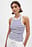 Ribbet tanktop med striber