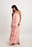 Structured Chiffon Ruffle Detail Maxi Dress