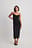 Robe structurée froncée sur le côté