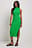 Structured Slit Detail Midi Dress