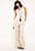 taillierte Leinenhose mit weitem Bein