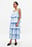 Tie Shoulder Flounce Detail Midi Dress