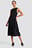 Guipure Shirred Midi Dress