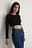 Drawstring Detail Knit Crop Top