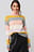 High Neck Striped Knitted Sweater