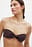 Bikinitop med snoning i bandeau-model