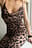 Maxikleid aus Mesh mit Wasserfallausschnitt