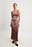 Maxikleid aus Mesh mit Wasserfallausschnitt