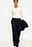 Mid Waist Flared Twill Pants