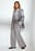 Wide Mid Waist Suit Pants