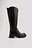 Afgeronde boots met wijde schacht