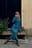 Maxi-Strickkleid mit weiten Ärmeln