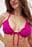 Wide Strap Triangle Knot Detail Bikini Bra