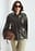 Zip Detailed Faux Leather Jacket