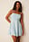 Mini-jurk met ingenomen details en riem