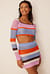 Crochet Knitted Square Neckline Sweater